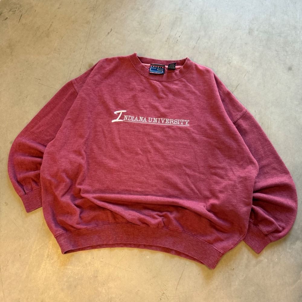 Vintage Indiana University Sweatshirt Crable Sportswear XL Crimson IU Hoosiers